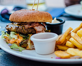 Lamb Burger with Chips